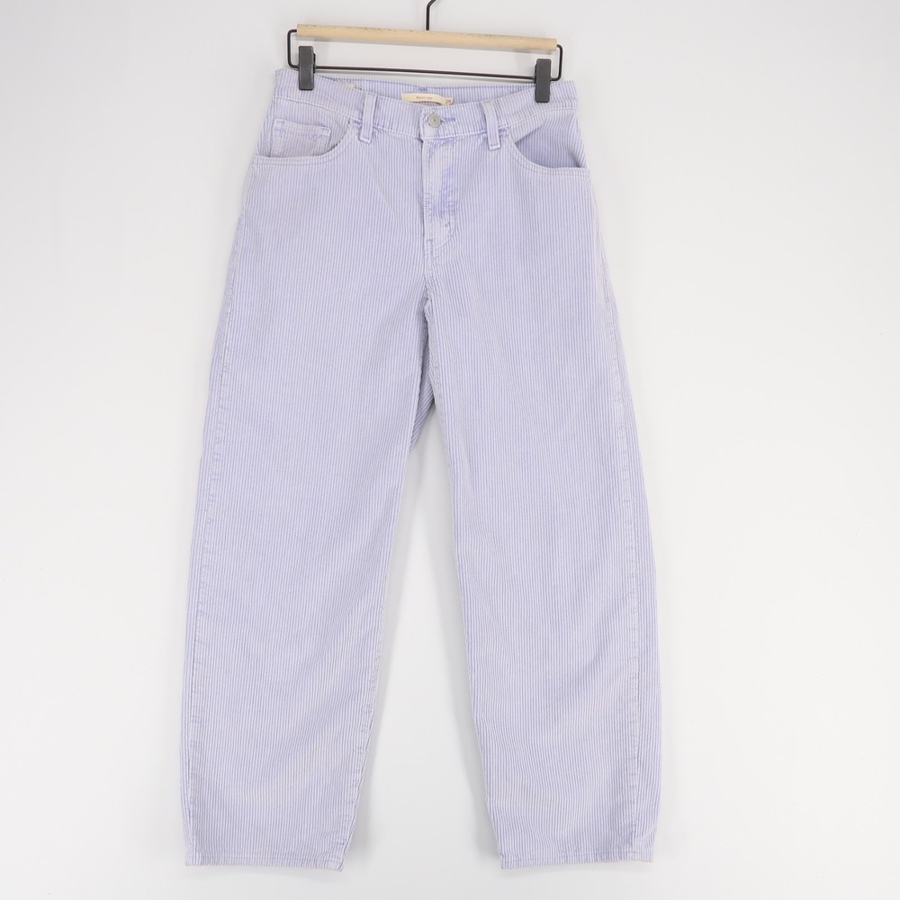 Levis Baggy Dad Pants Womens 25 Light Purple Corduroy Mid Rise Premium